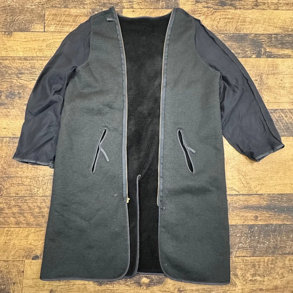 SP100-98 Mens Black Long Sleeve Fleece‎ Liner Coat Style Jacket Size 22L